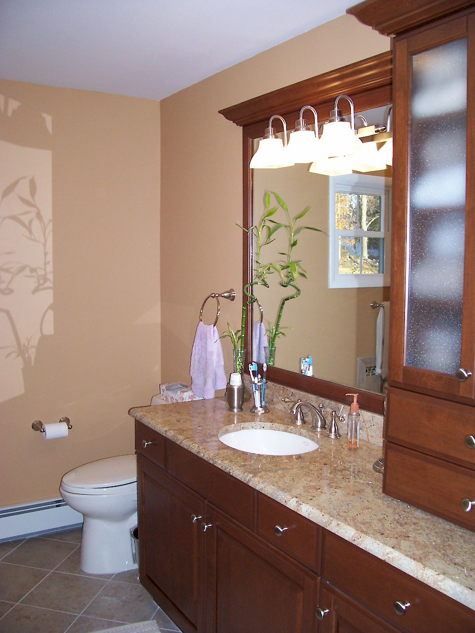 Brookhaven vanity with Madura Gold top.