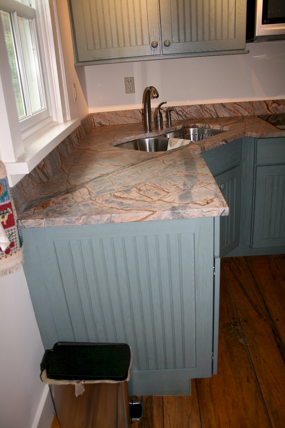 Honed Rain Forest Brown Granite.