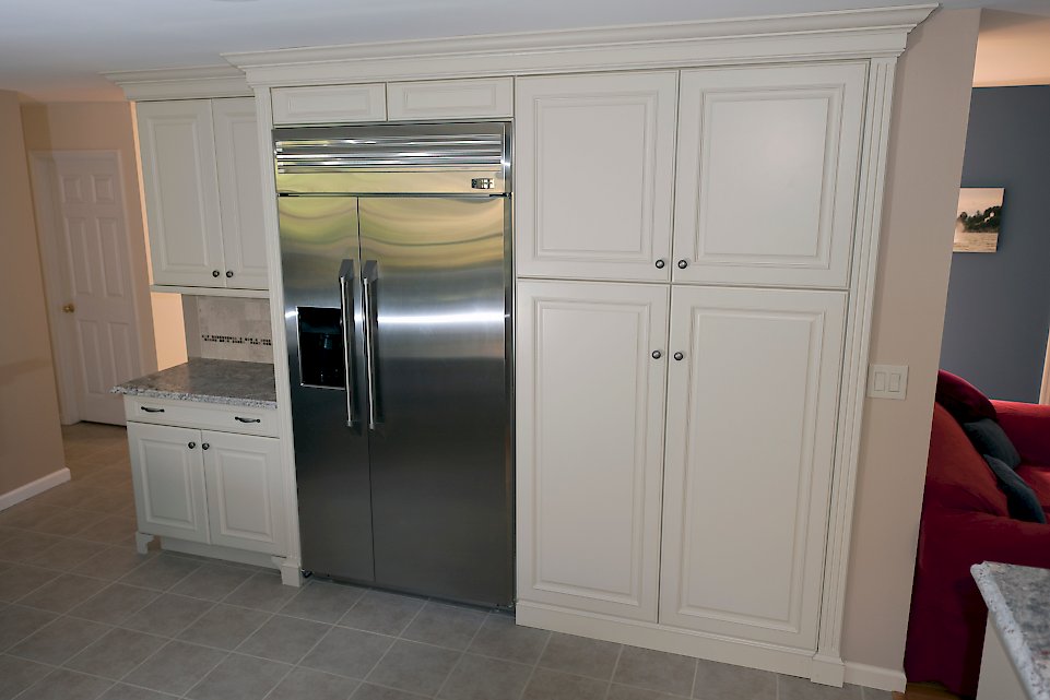 The food pantry cabinets for more storage.