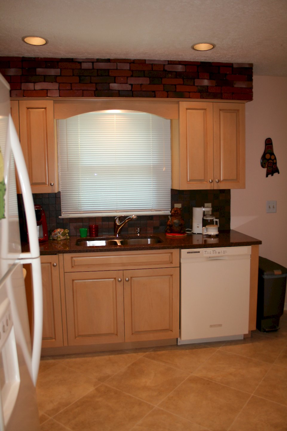 Silestone African Red quartz counter-tops.