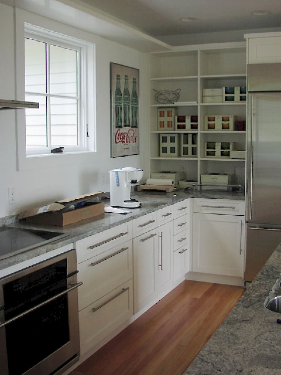 White Piracema Granite counter-tops.