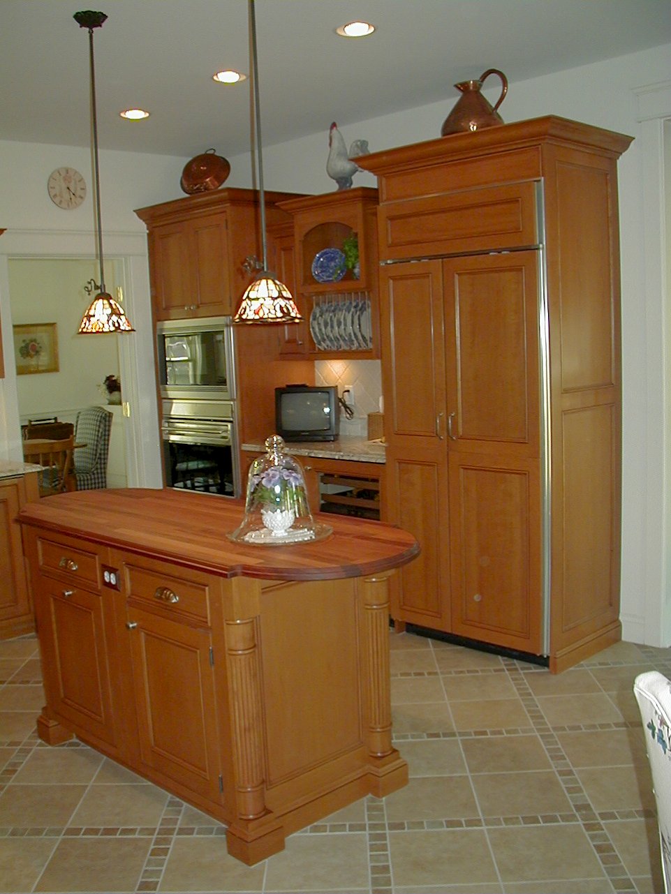 A Sub-Zero 561 Overlay Refrigerator.