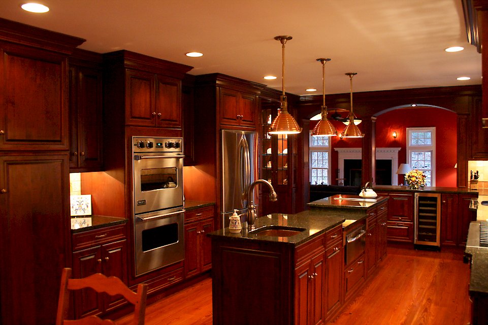 Viking stainless steel double wall oven.
