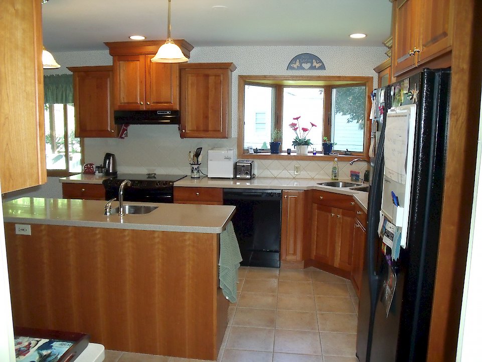 View of the back side of the island.
