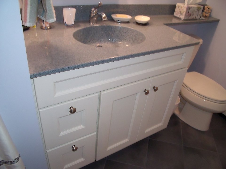 Medallion vanity with Divinity Classic Paint finish.