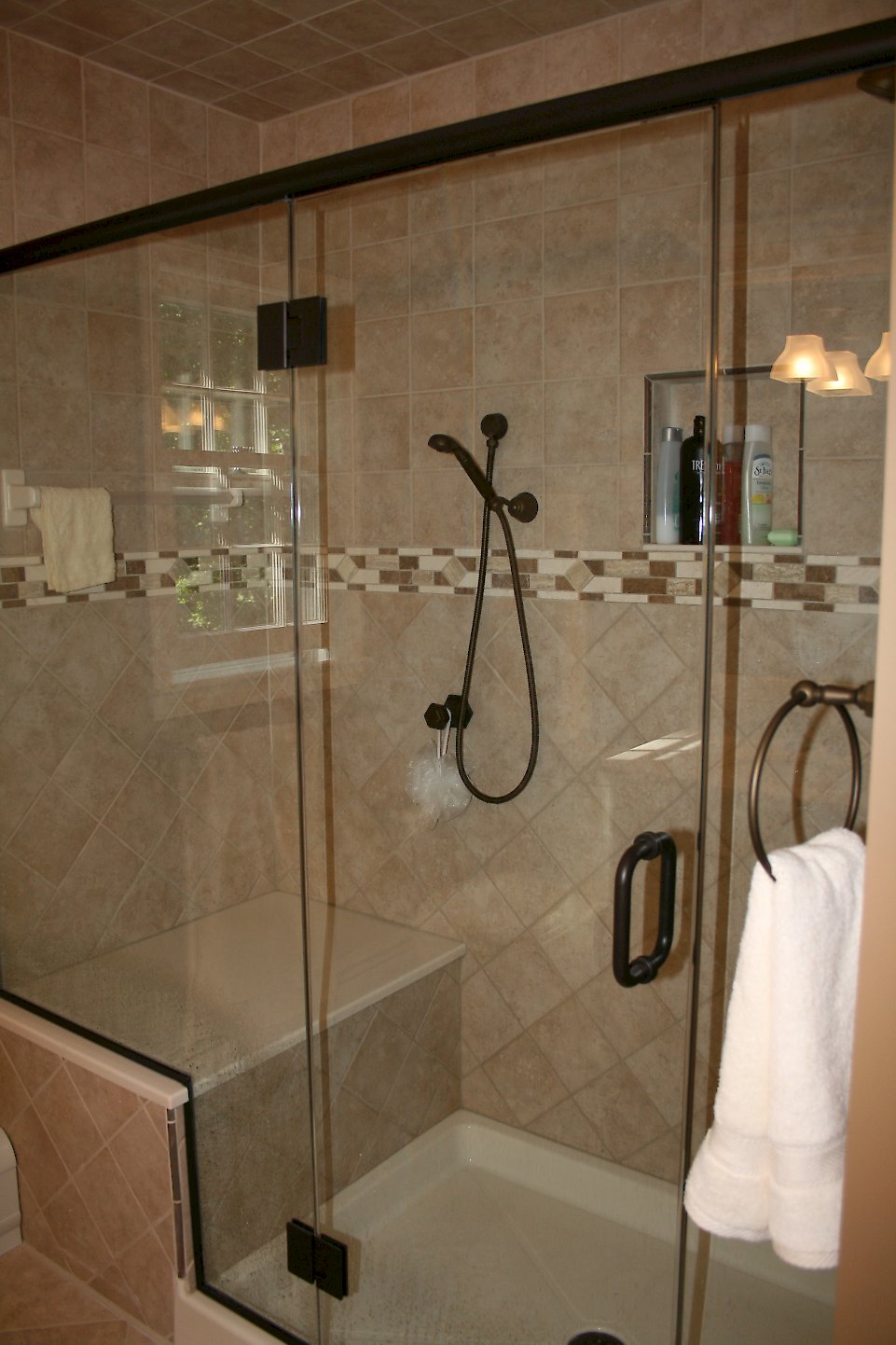 Century Shower doors with Oil rubbed bronze finsh.