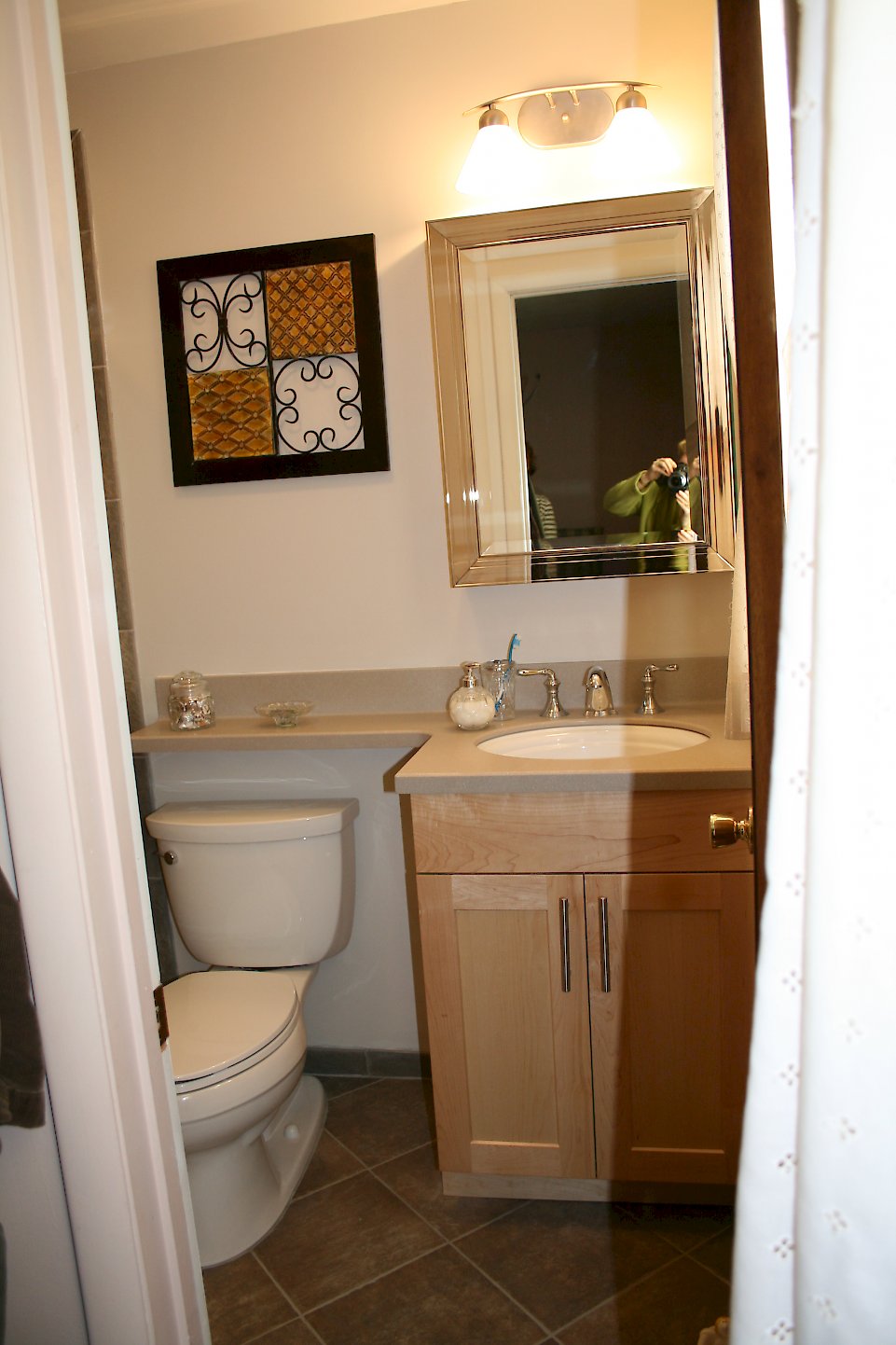 View from outside the bathroom.