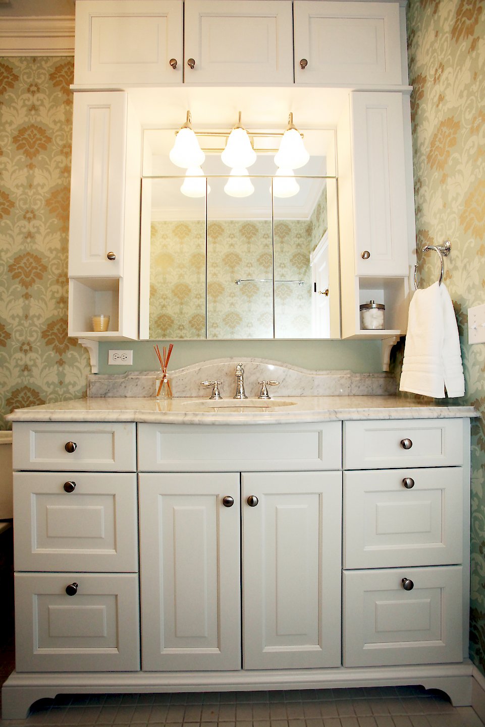 Nordic white vanity.