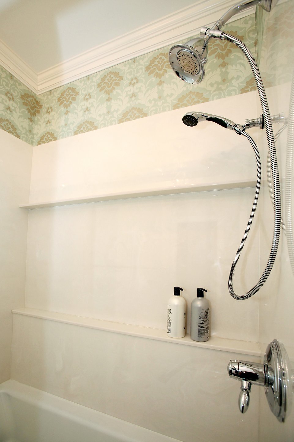 Inside the tub/shower.